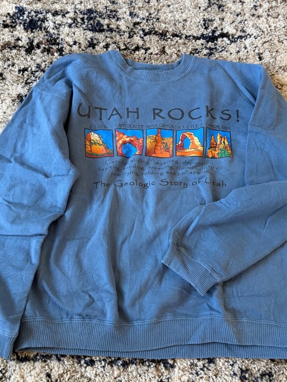 Vintage Gildan Utah Rocks National Parks Crewneck Sweatshirt M
